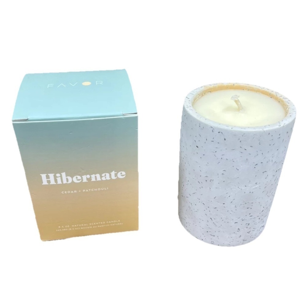 In Favor Of Hibernate Candle Cedar Patchouli Natural Scented 8.5oz USA Made NEW